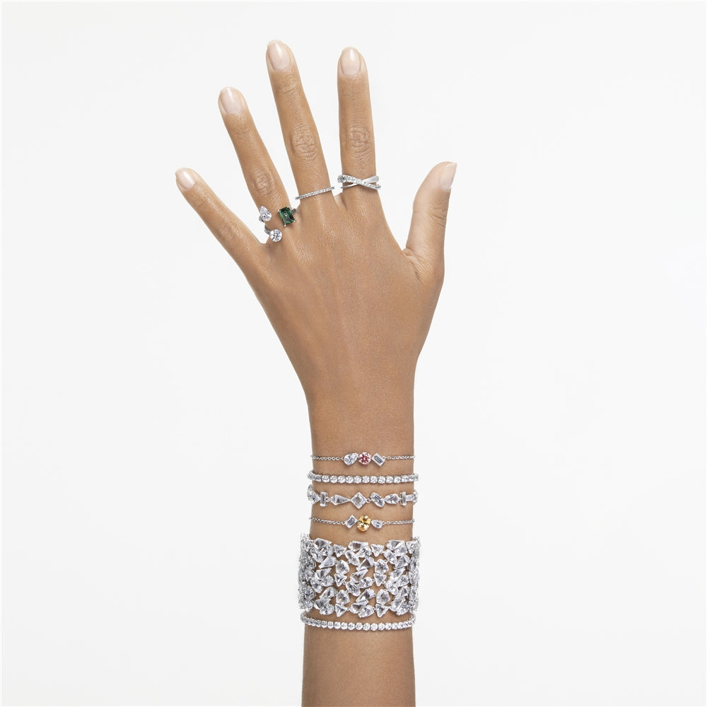 Swarovski Matrix Silver Round Tennis Bracelet