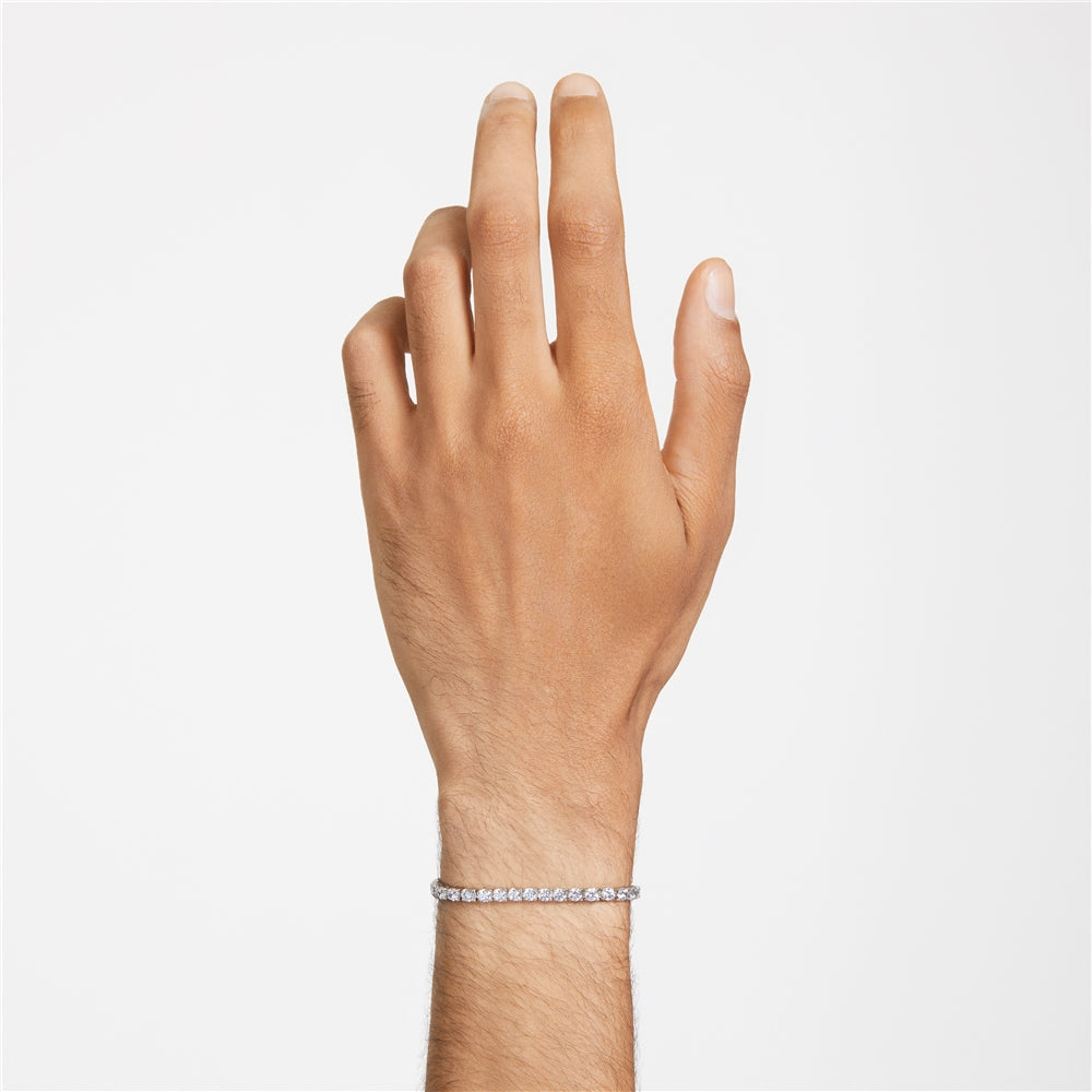 Swarovski Matrix Silver Round Tennis Bracelet