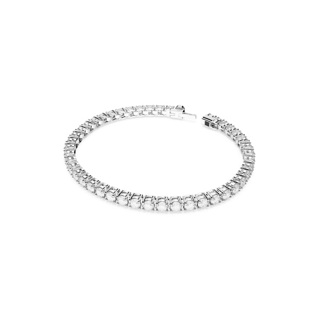 Swarovski Matrix Silver Round Tennis Bracelet