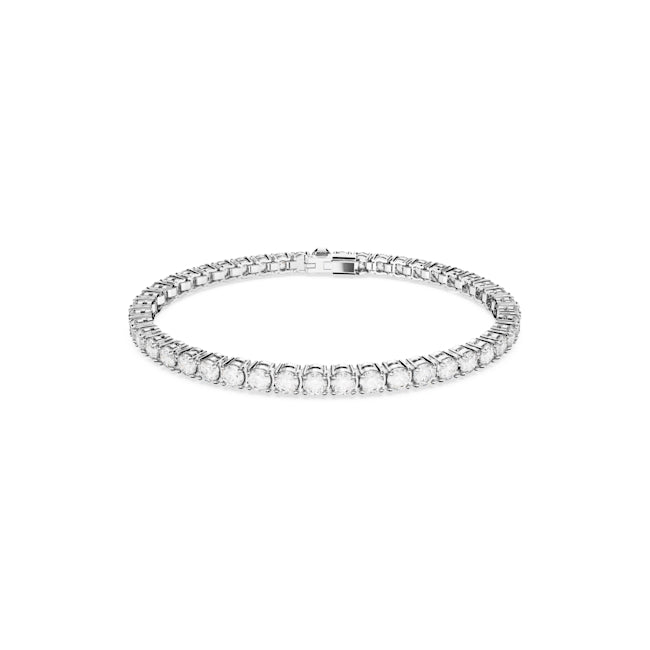 Swarovski Matrix Silver Round Tennis Bracelet
