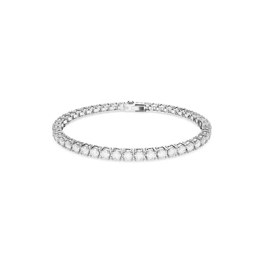 Swarovski Matrix Silver Round Tennis Bracelet