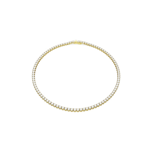Swarovski Matrix Gold Round Tennis Necklace