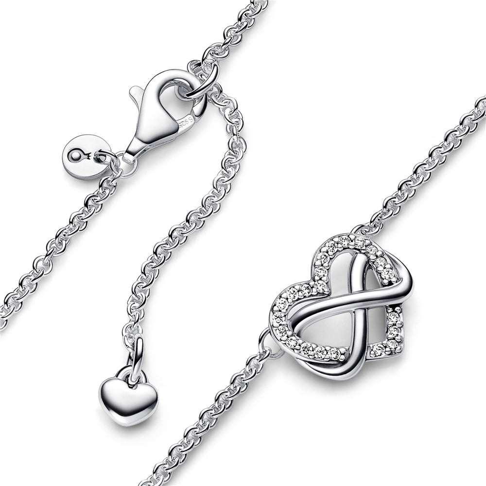 Pandora Sparkling Infinity Heart Necklace