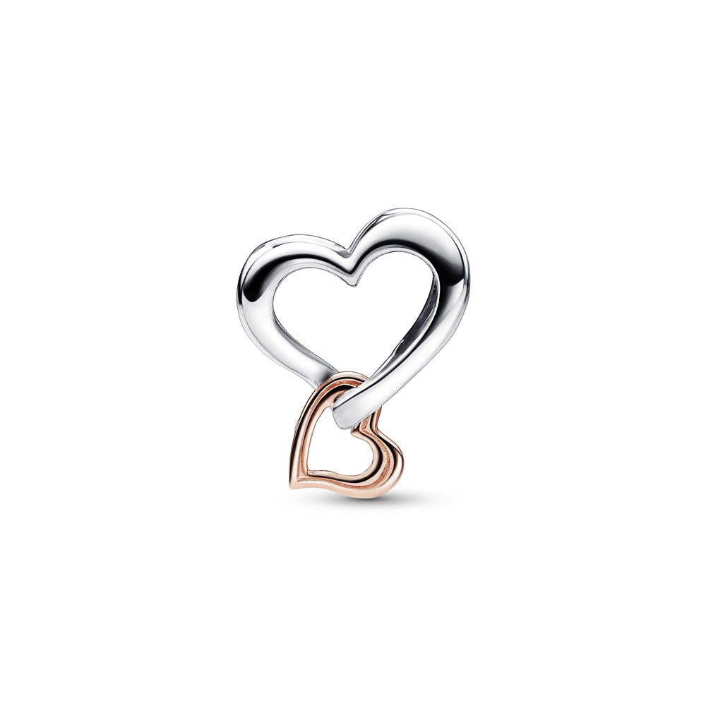 Pandora Two-tone Openwork Infinity Heart Charm