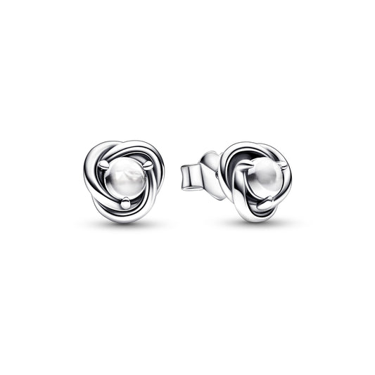 Pandora April Birthstone Eternity Circle Stud Earrings