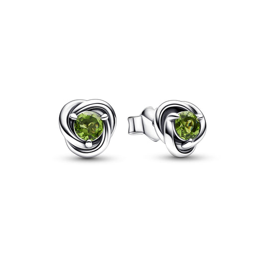 Pandora August Birthstone Eternity Circle Stud Earrings
