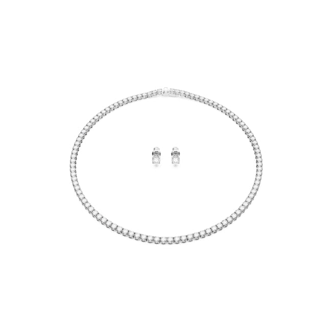 Swarovski Matrix Silver Round Tennis Set  