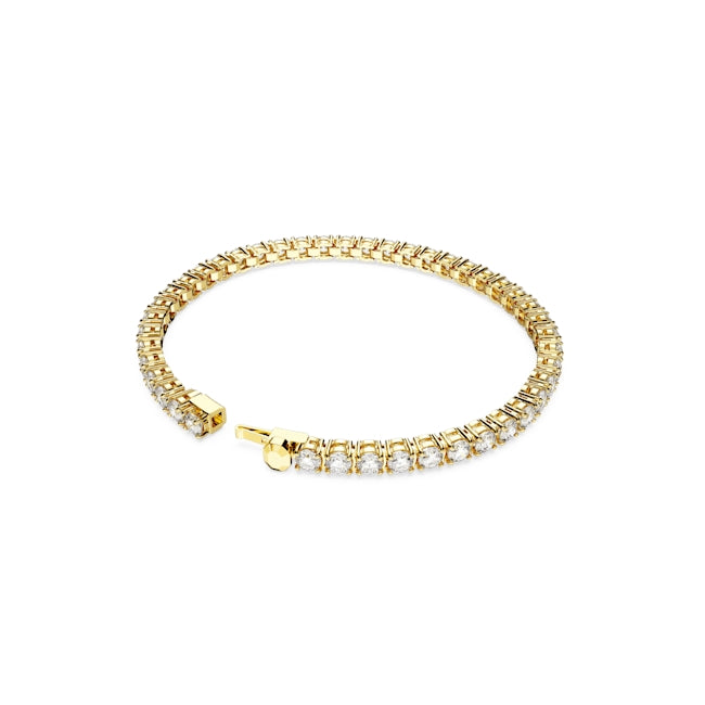 Swarovski Matrix Gold Round Tennis Bracelet