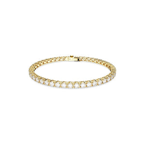 Swarovski Matrix Gold Round Tennis Bracelet