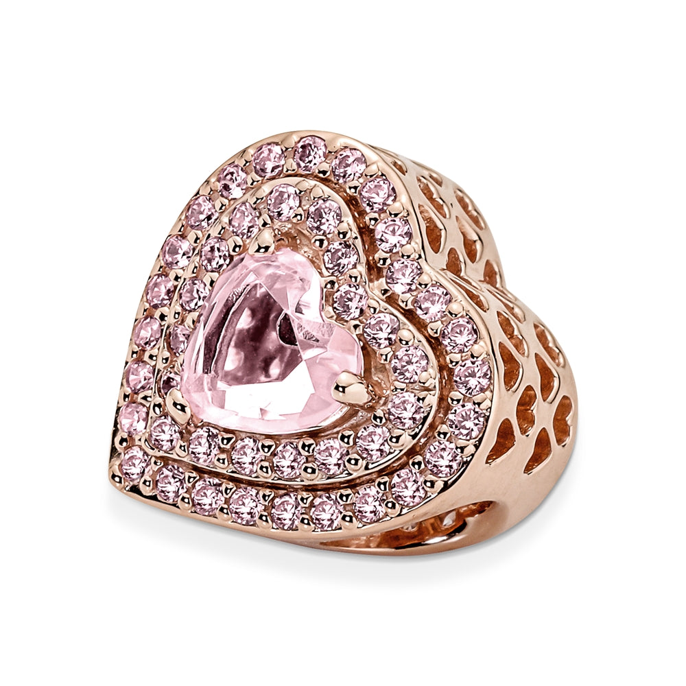 Pandora Sparkling Pink Heart Charm