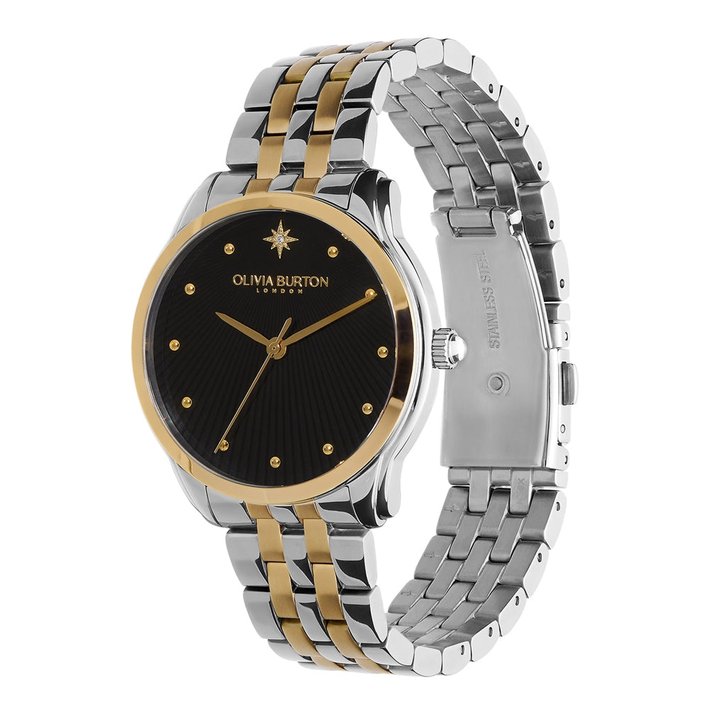 Olivia Burton Celestial Starlight Silver + Gold Bracelet Watch