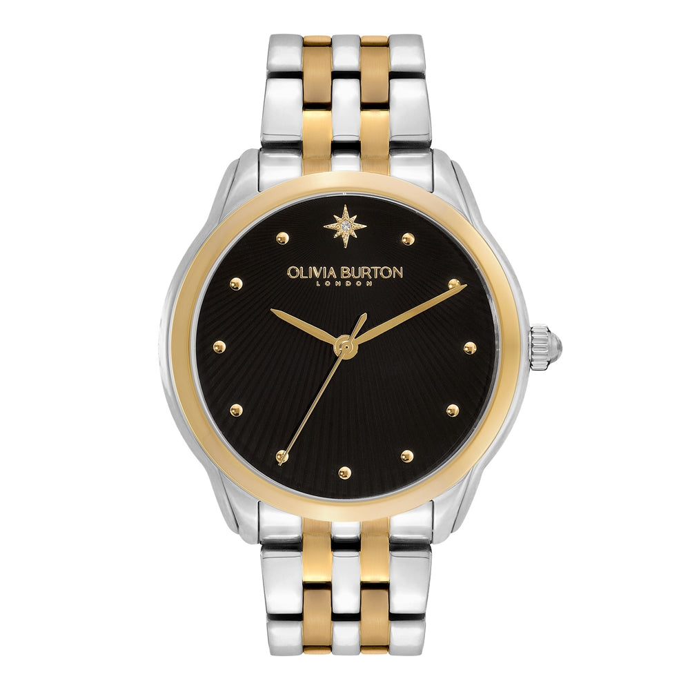 Olivia Burton Celestial Starlight Silver + Gold Bracelet Watch
