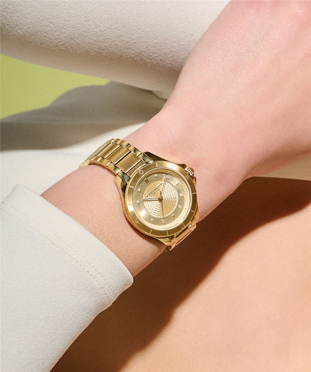 Olivia Burton Guiloche Gold Bracelet Watch