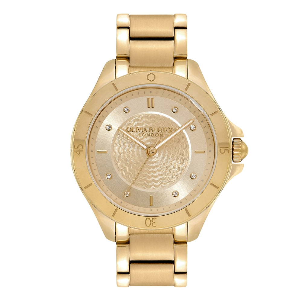 Olivia Burton Guiloche Gold Bracelet Watch