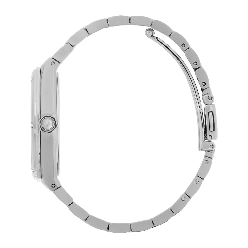 Olivia Burton Hexa Silver + Blush Pink Bracelet Watch