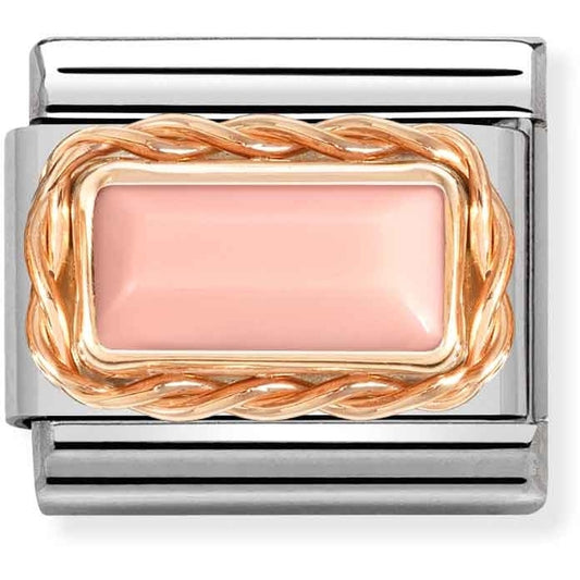 Nomination Pink Coral Baguette Stone Charm
