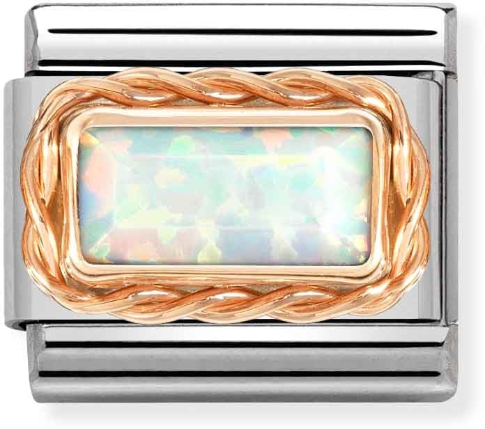 Nomination White Opal Baguette Stone Charm