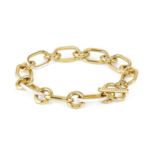 Nomination Drusilla Gold + White T-Bar Bracelet
