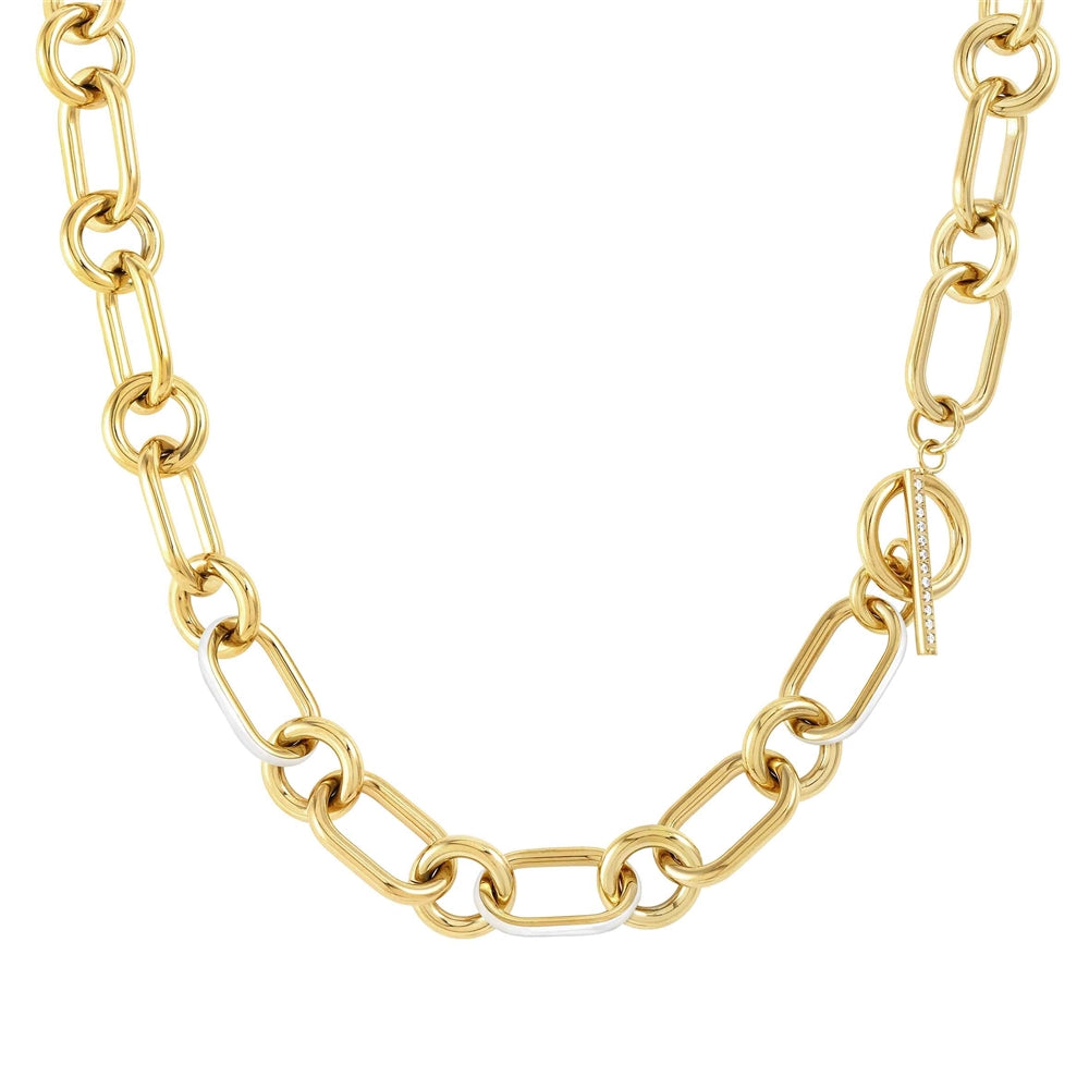 Nomination Drusilla Gold + White T-Bar Necklace