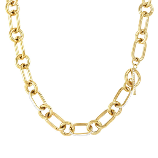 Nomination Drusilla Gold + White T-Bar Necklace