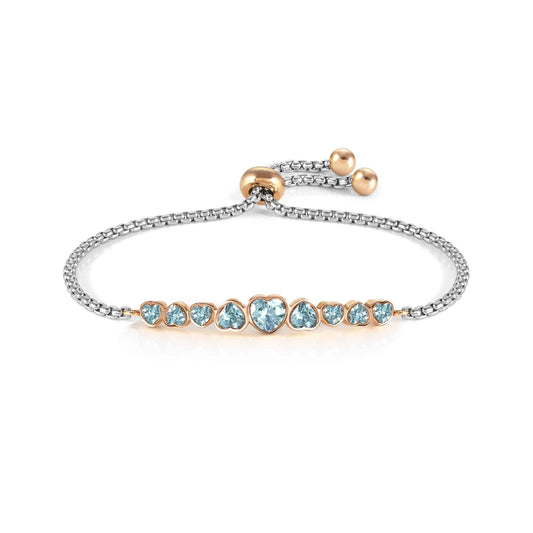 Nomination Milleluci Blue Crystal Hearts Bracelet