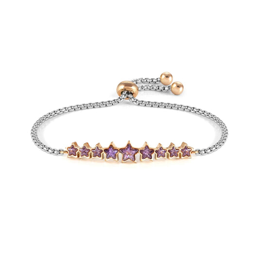 Nomination Milleluci Purple Crystal Stars Bracelet