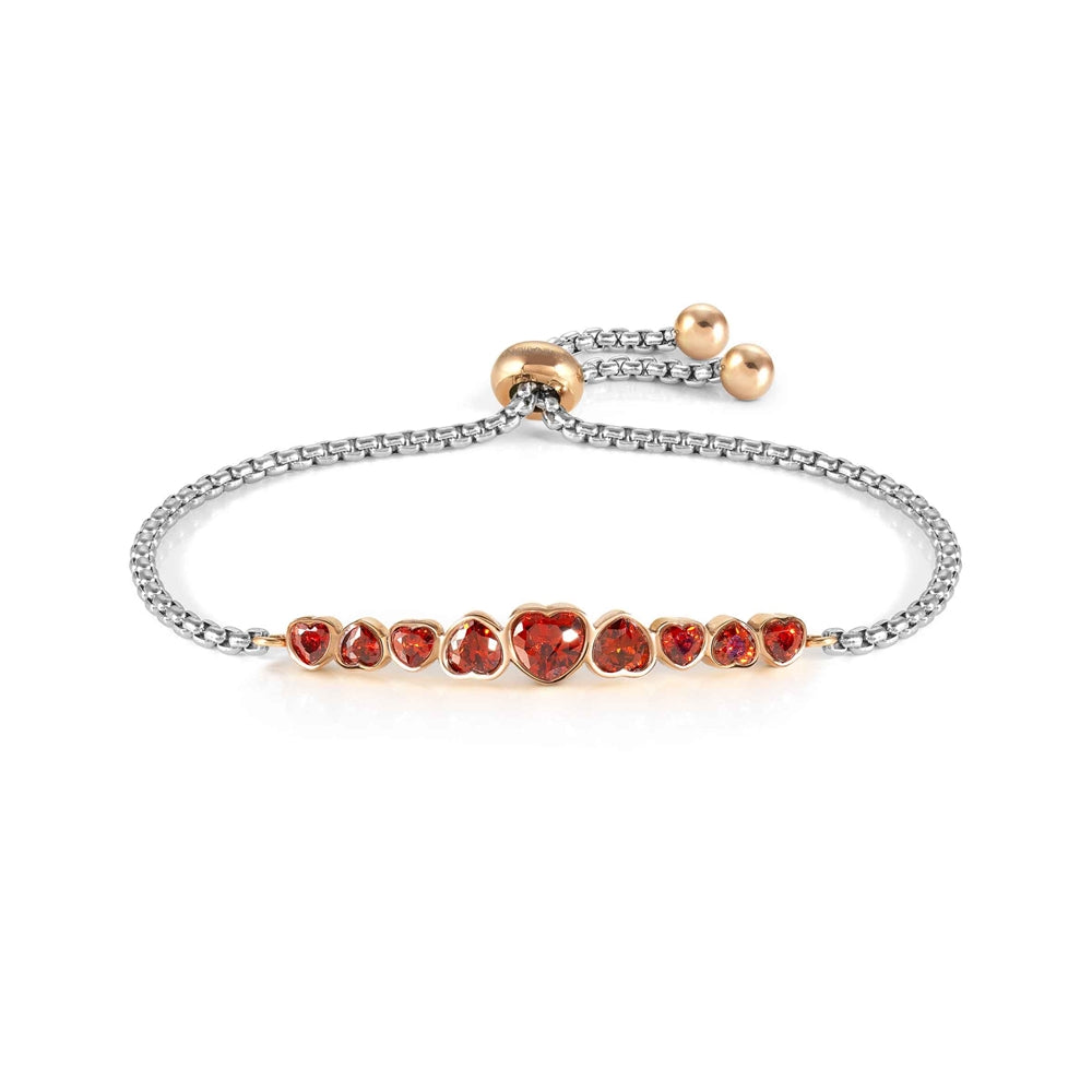 Nomination Milleluci Red Crystal Hearts Bracelet