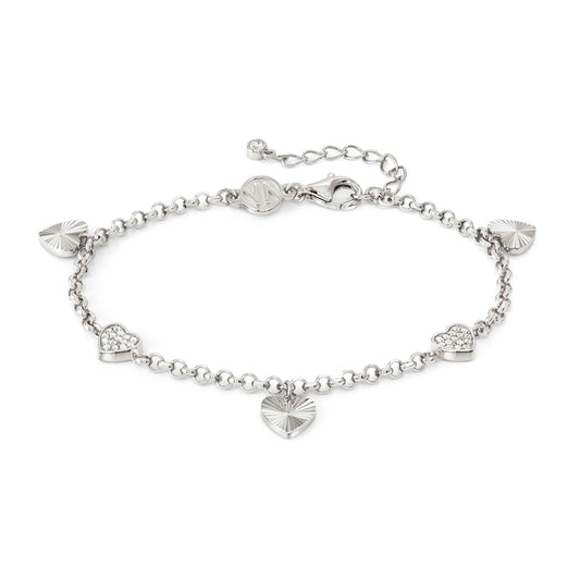 Nomination TrueJoy Silver Crystal Hearts Bracelet