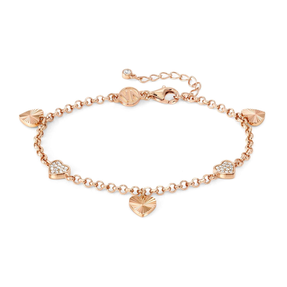 Nomination TrueJoy Rose Gold Crystal Hearts Bracelet