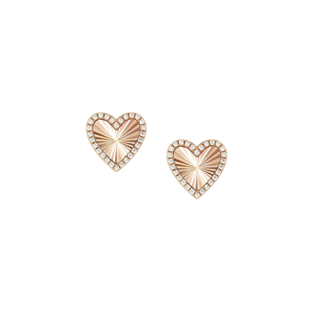Nomination TrueJoy Rose Gold Heart Earrings