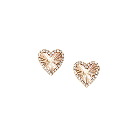 Nomination TrueJoy Rose Gold Heart Earrings