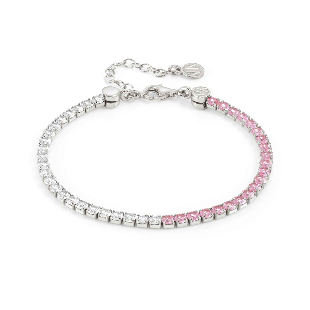 Nomination Chic Silver Pink + White Crystal Joyful Bracelet