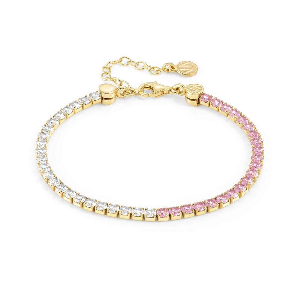 Nomination Chic Gold Pink + White Crystal Joyful Bracelet
