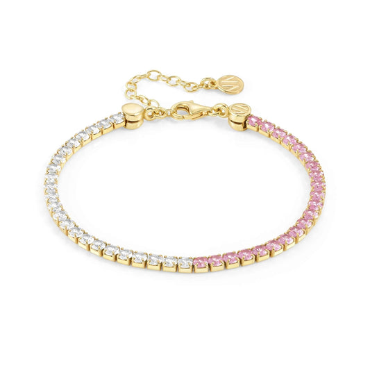 Nomination Chic Gold Pink + White Crystal Joyful Bracelet