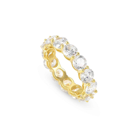 Nomination Chic Gold Crystal Joyful Band Ring