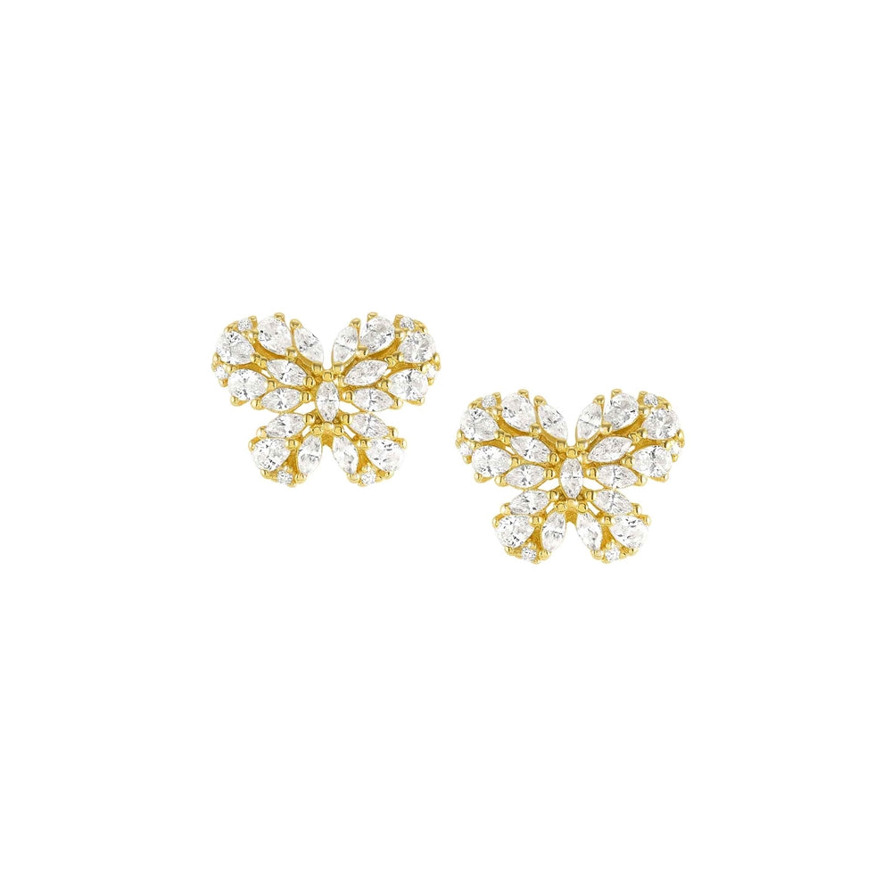 Nomination Ray Of Light Gold Butterfly Earrings
