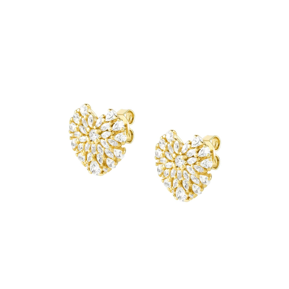 Nomination Ray Of Light Gold Heart Earrings