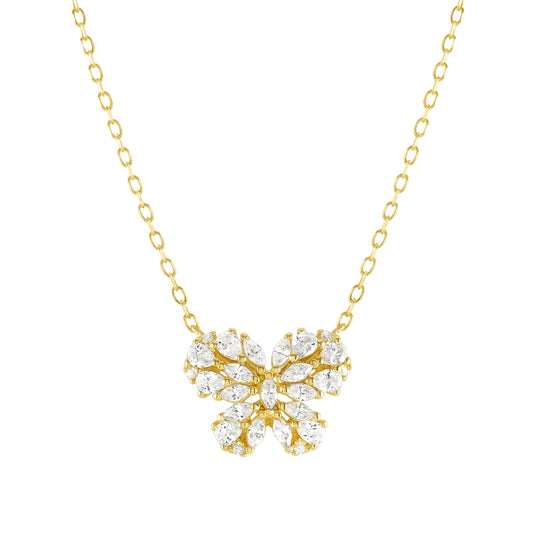 Nomination Ray Of Light Gold Butterfly Necklace