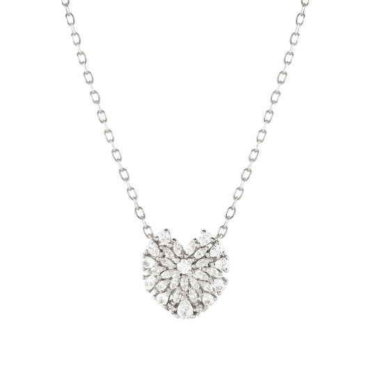 Nomination Ray Of Light Silver Heart Necklace