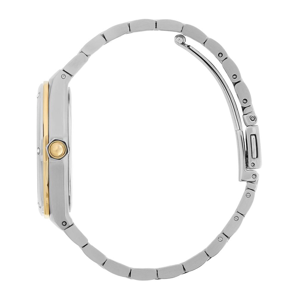 Olivia Burton Hexa Silver + Gold Bracelet Watch