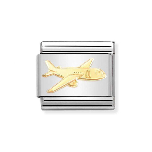 Nomination Gold Plane Charm
