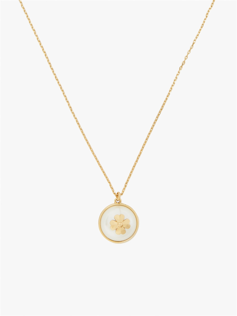 Kate Spade New York Gold Clover Pearl Necklace