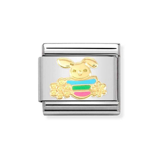 Nomination Easter Rabbit + Flower Charm