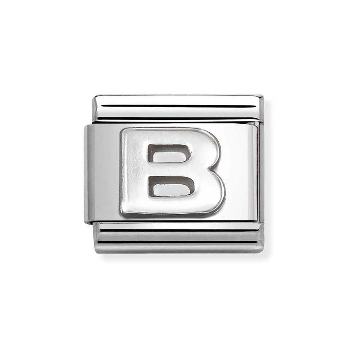 Nomination Oxidised Silver Letter Charm