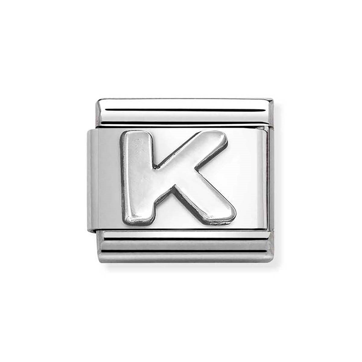 Nomination Oxidised Silver Letter Charm