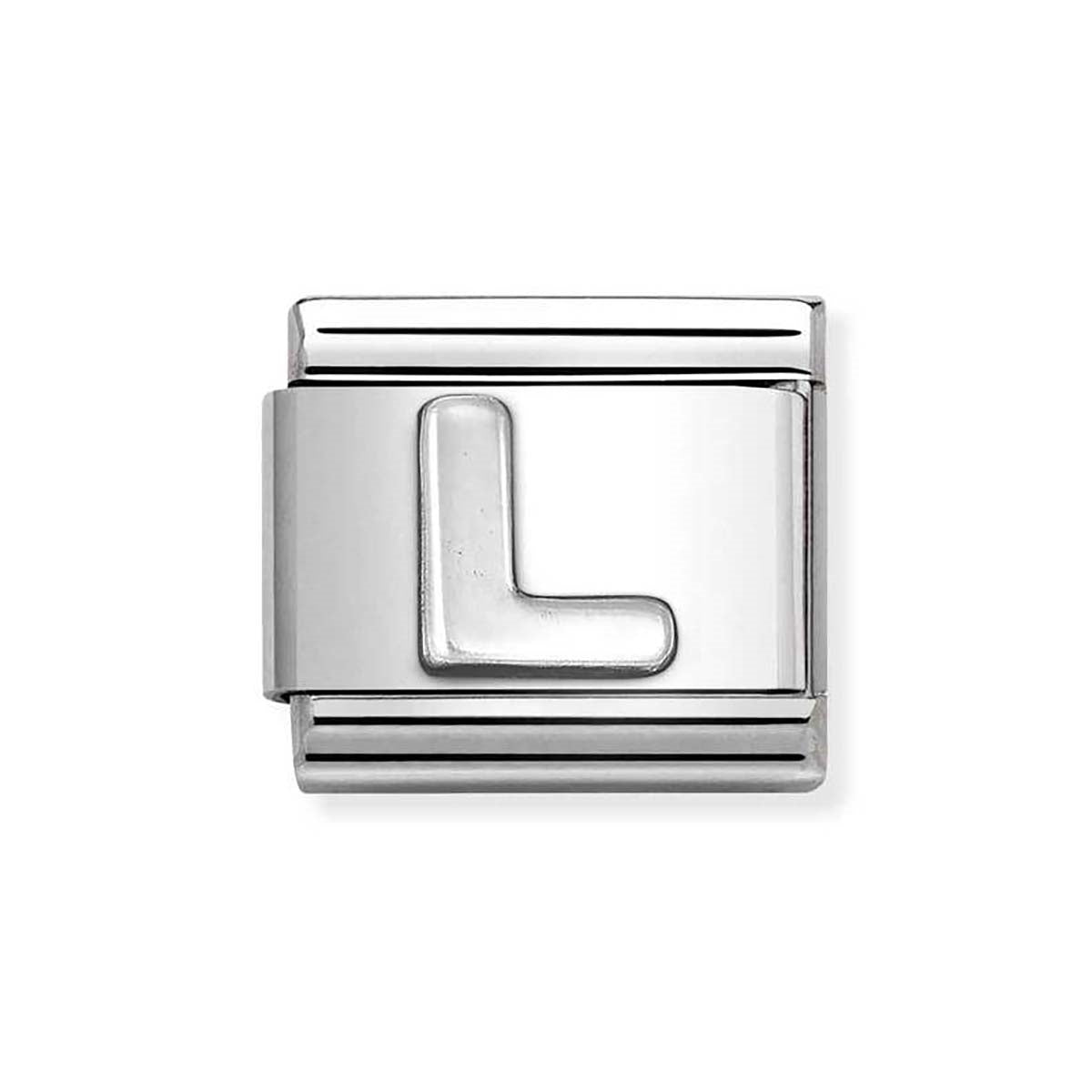 Nomination Oxidised Silver Letter Charm