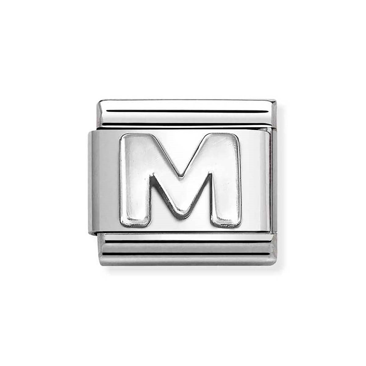 Nomination Oxidised Silver Letter Charm