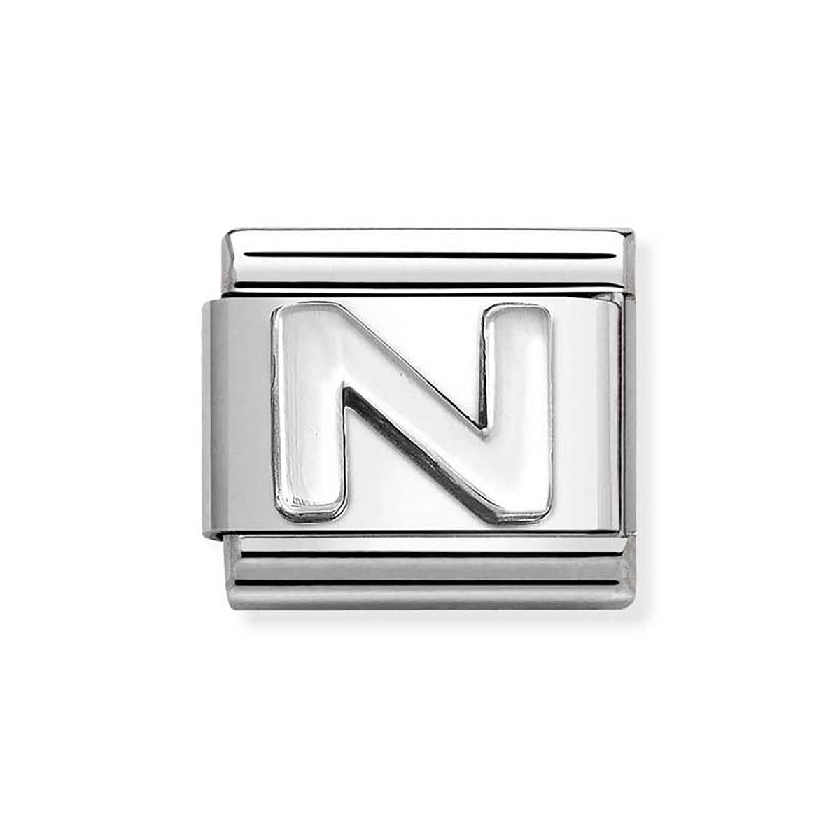Nomination Oxidised Silver Letter Charm