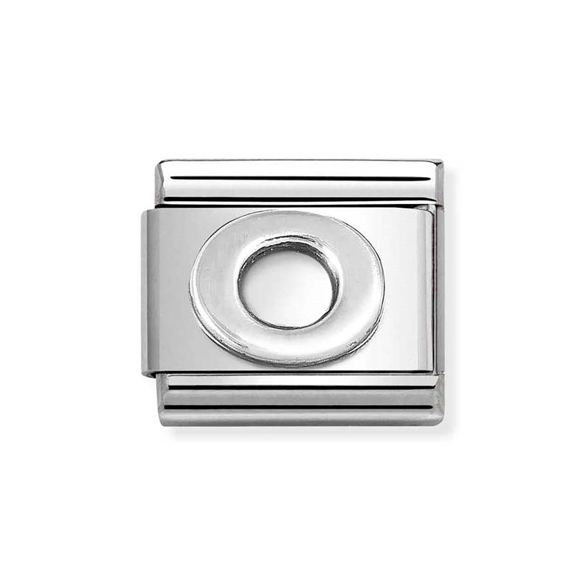 Nomination Oxidised Silver Letter Charm