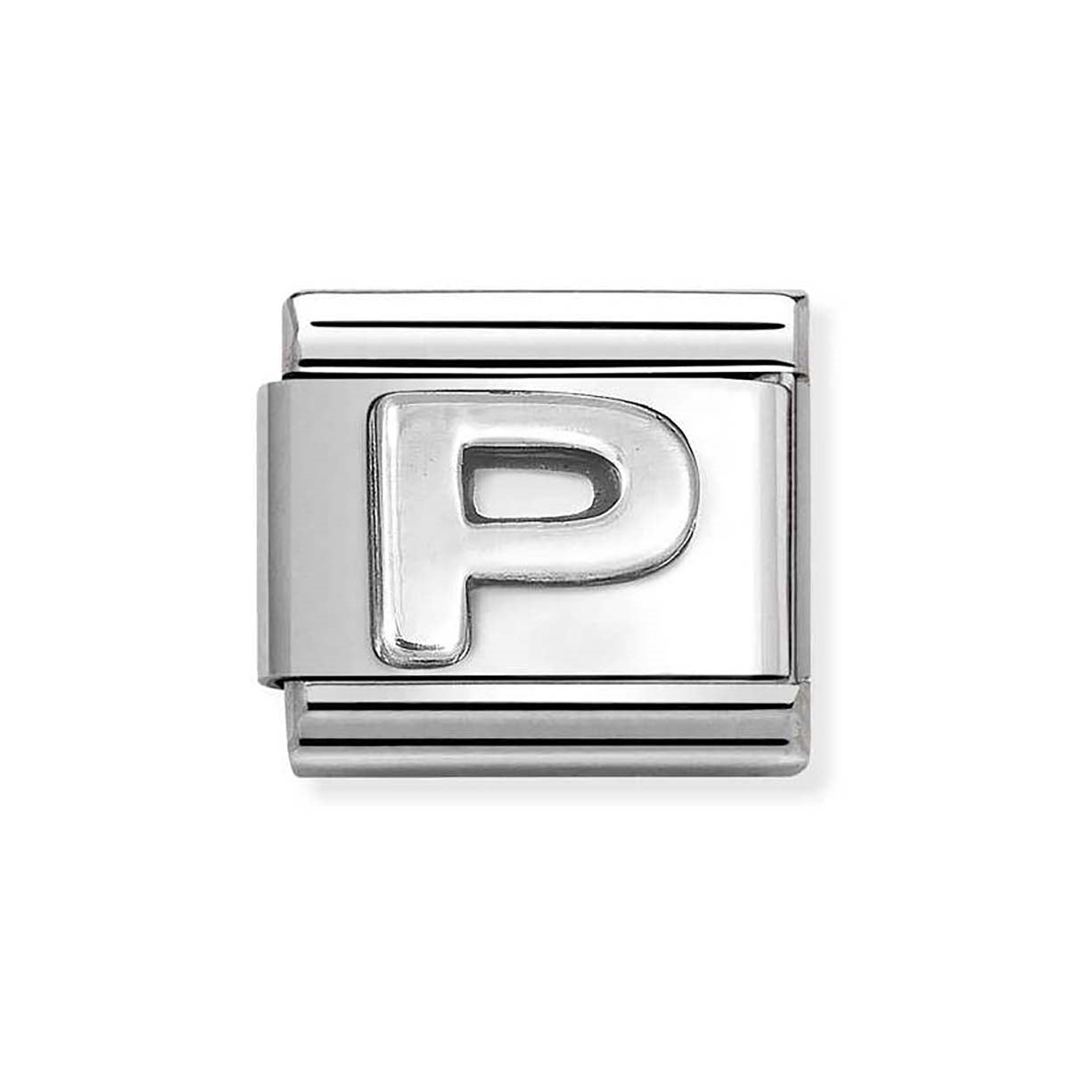 Nomination Oxidised Silver Letter Charm